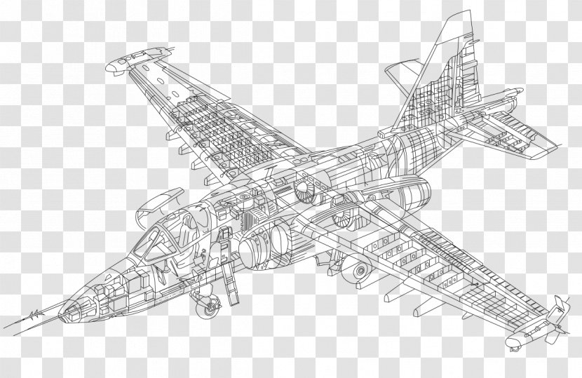 Sukhoi Su-25 Airplane Aircraft Soviet Union Fairchild Republic A-10 Thunderbolt II - A10 Ii - Structural Drawing Transparent PNG