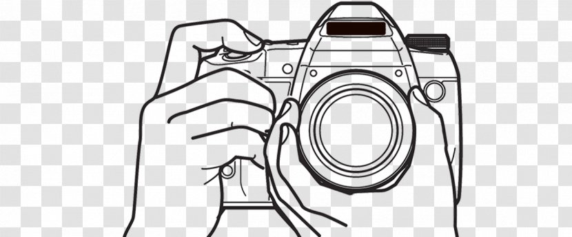 Camera Drawing - Digital Slr - Coloring Book Blackandwhite Transparent PNG