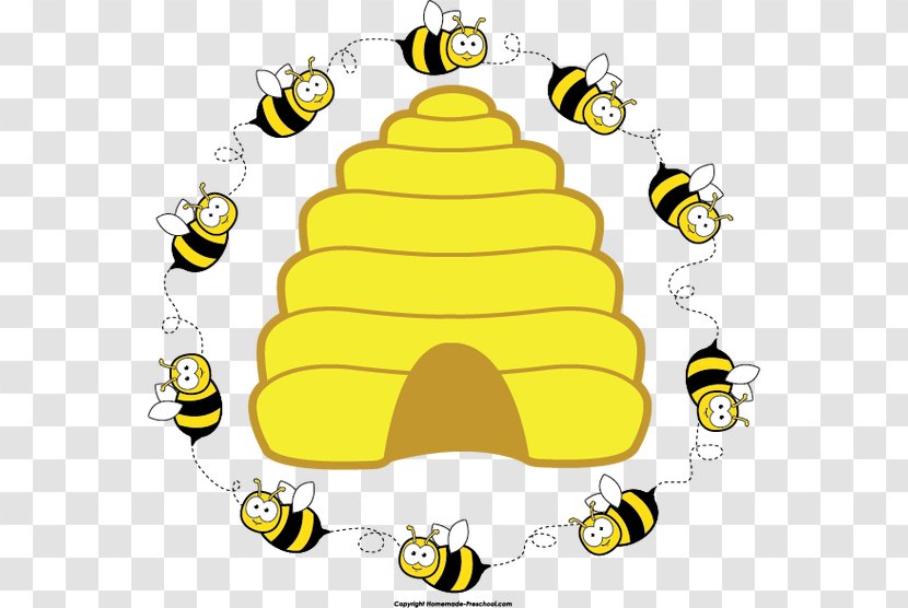 Beehive Honey Bee Clip Art - Text - Hive Clipart Transparent PNG