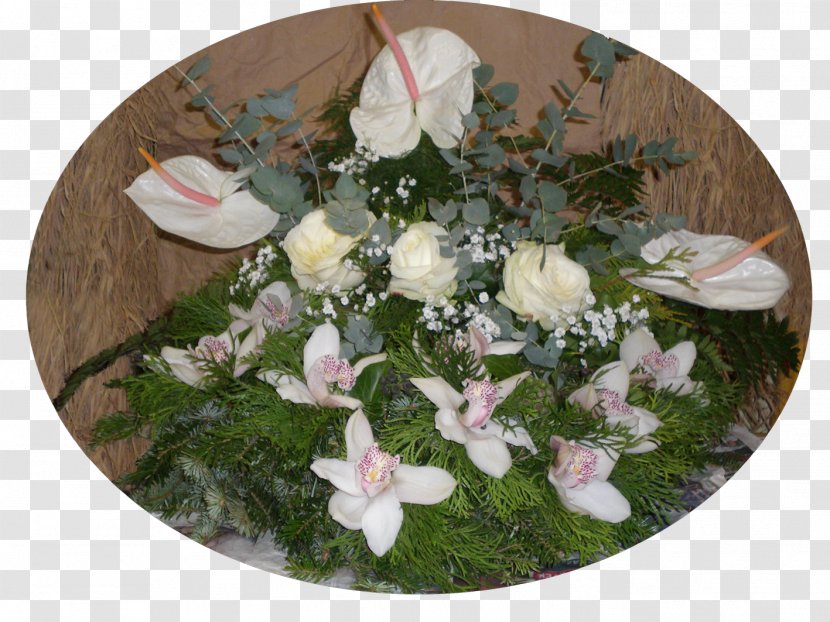 Floral Design Cut Flowers Wreath Flower Bouquet - Dishware Transparent PNG