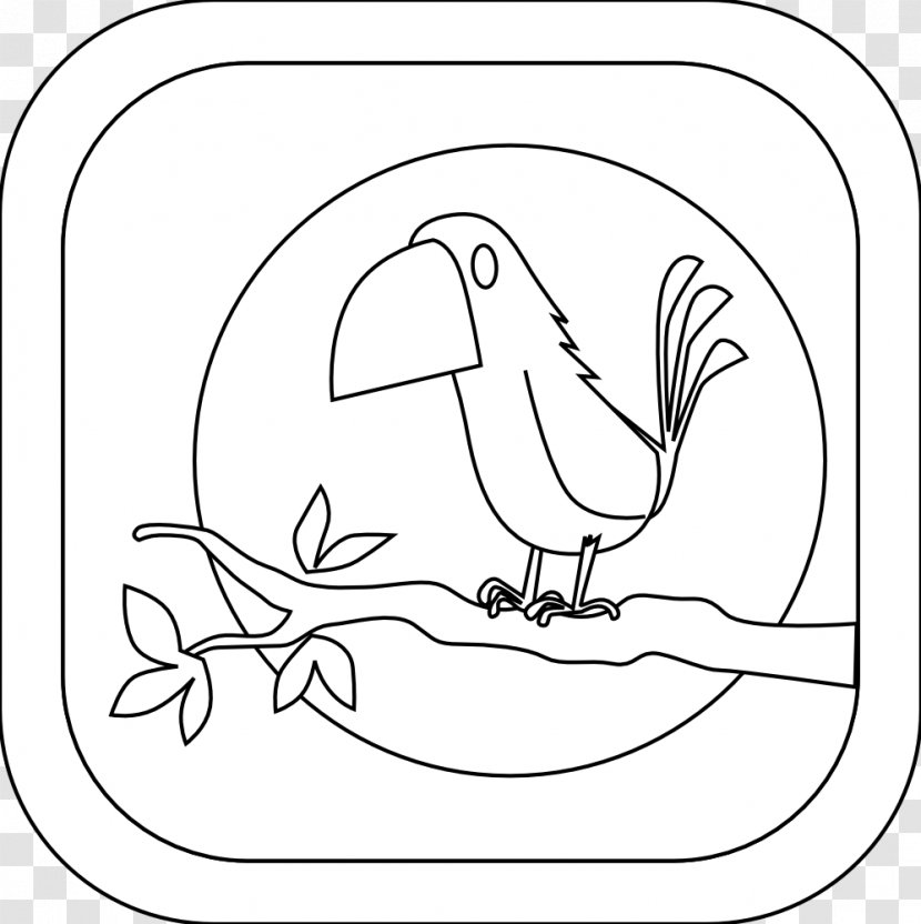 Clip Art Drawing Line Illustration Coloring Book - Cartoon - Bird Transparent PNG