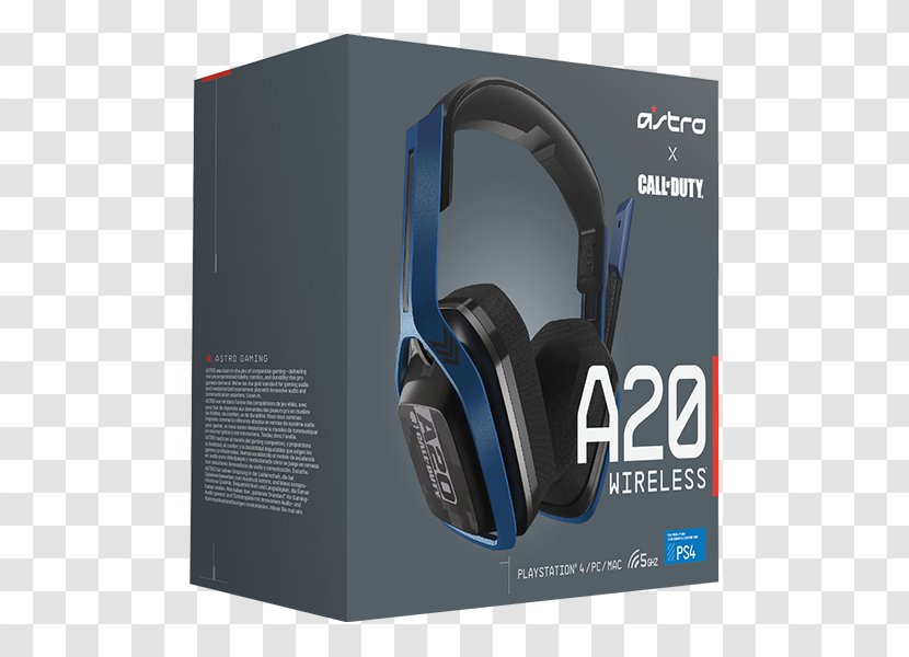 Headphones Headset ASTRO Gaming A20 Call Of Duty: Black Ops Wireless - Technology - Skullcandy Ps3 Transparent PNG