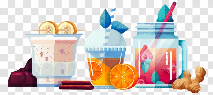 Illustrator Behance Graphic Design Illustration - Creative Industries - Fruit Juice Drinks Transparent PNG