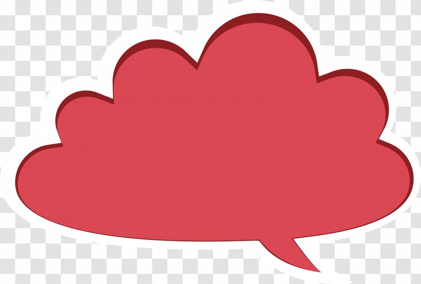 Dialog Box Cloud Computer File - Silhouette - Red Transparent PNG
