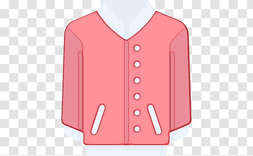 Clothing Pink Outerwear Sleeve Jacket - Wet Ink - Top Sweater Transparent PNG