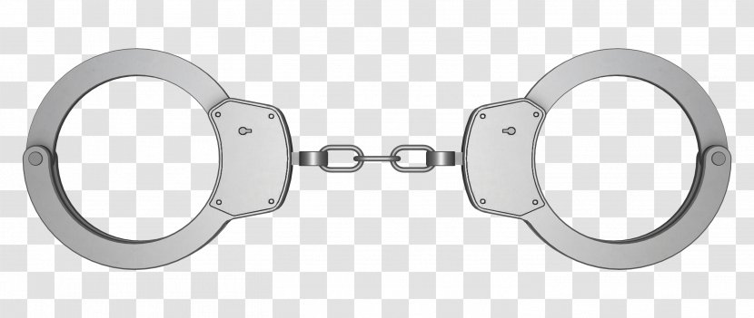 Handcuffs Copyright Royalty-free - Hand Painted Silver Metal Transparent PNG