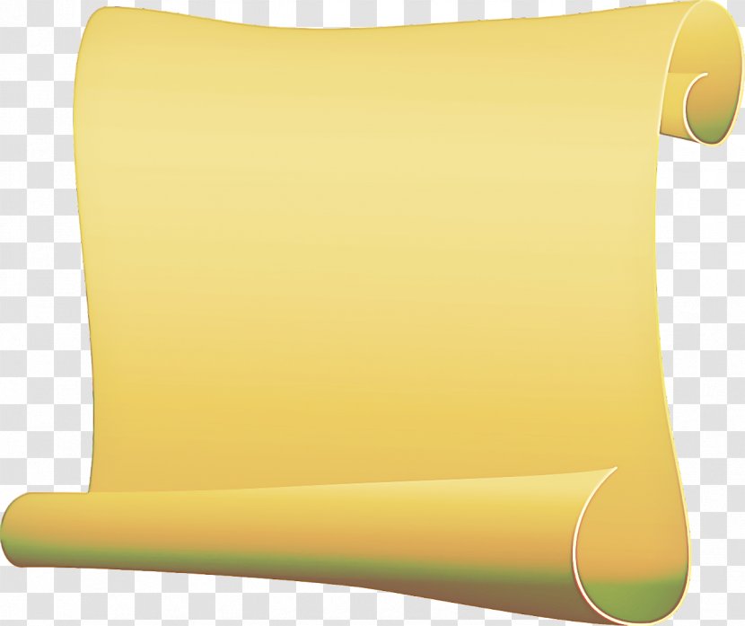 Yellow Green Scroll Material Property Pillow - Paper Transparent PNG