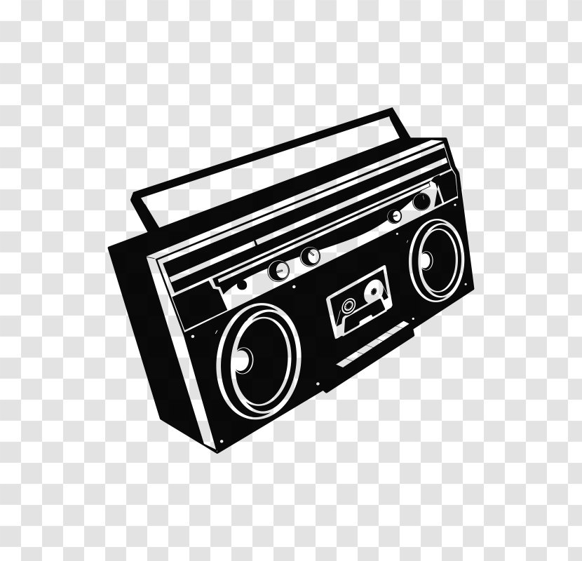 Tape Recorder Boombox Radio - Watercolor Transparent PNG