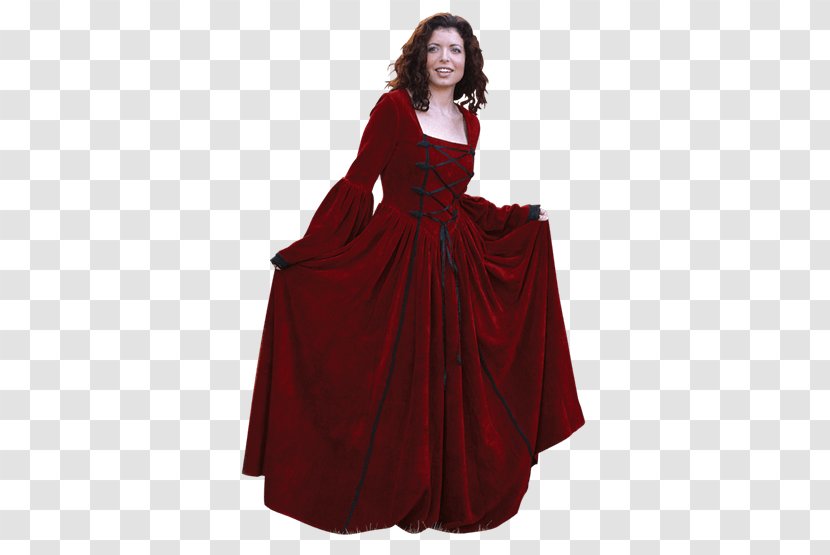 Robe Velvet Costume Dress Clothing - Renaissance Transparent PNG