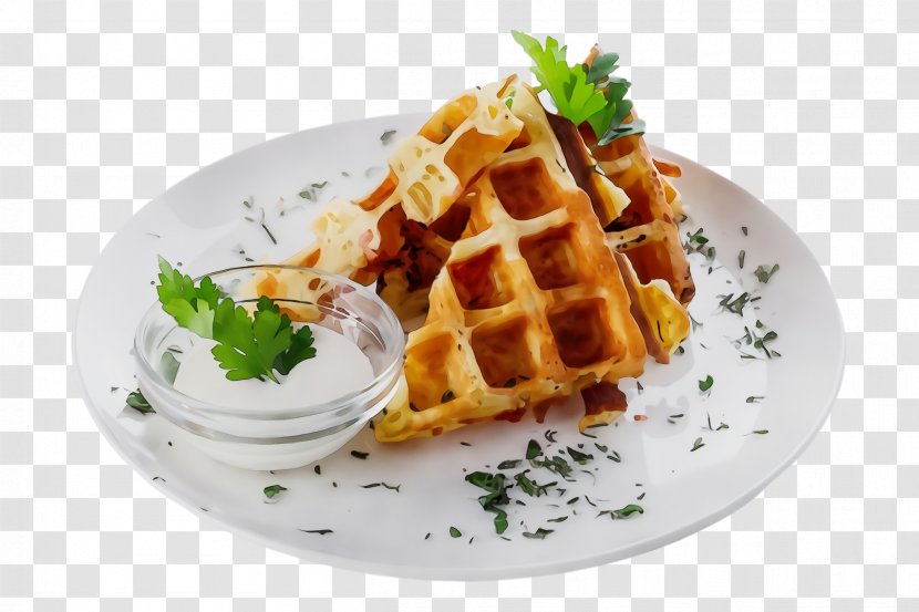 Dish Belgian Waffle Food Breakfast - Wafer - Finger Meal Transparent PNG