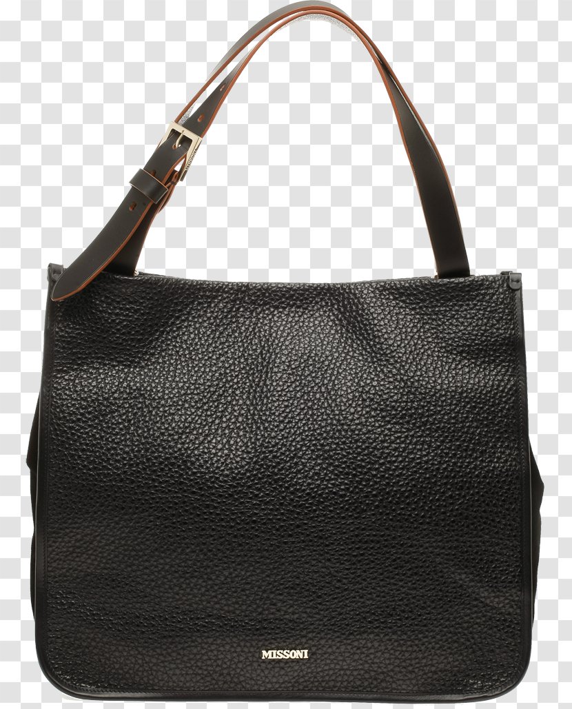 Hobo Bag Tote Leather Strap - Black M Transparent PNG