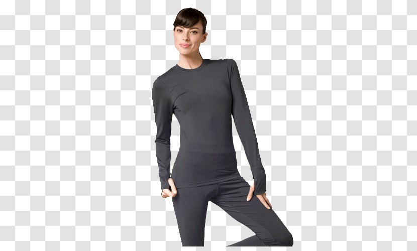 Long-sleeved T-shirt Sun Protective Clothing - Black Transparent PNG