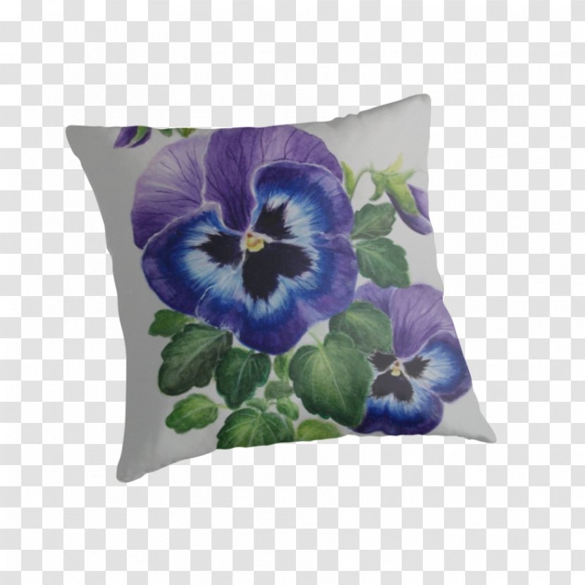 Pansy Throw Pillows Cushion Blume - Purple - Pillow Transparent PNG