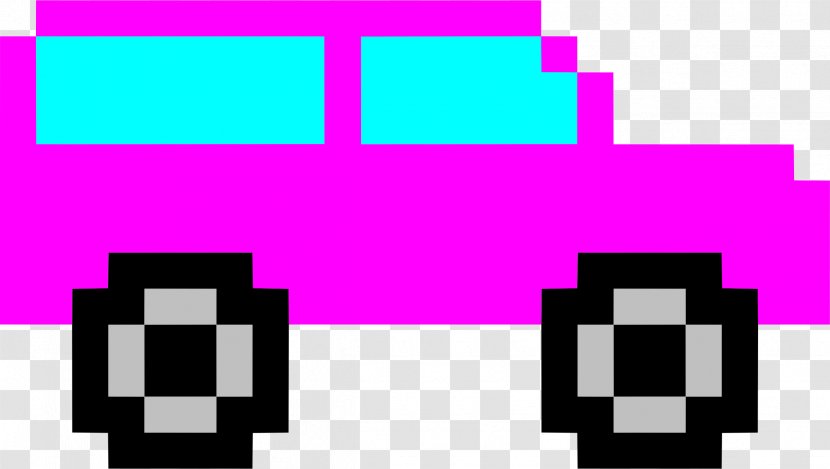 Car Pixel Art Clip - Text - (3) Transparent PNG