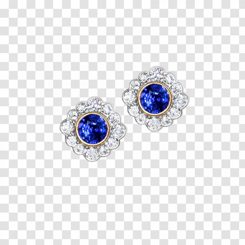 Sapphire Earring Body Jewellery Cobalt Blue Transparent PNG