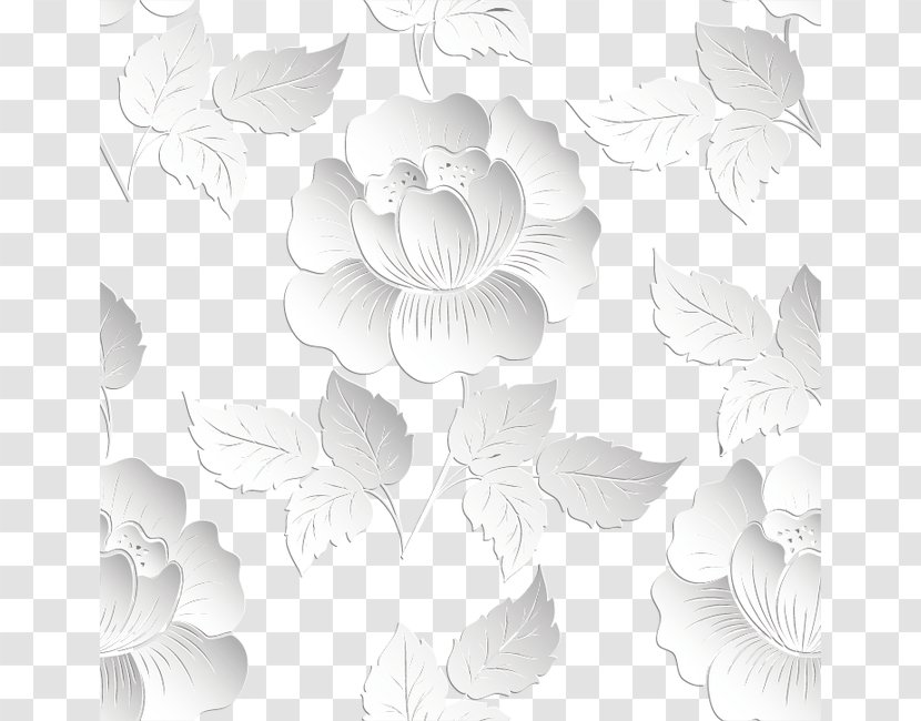 Relief Papercutting - Petal - 3d Floral Background Transparent PNG