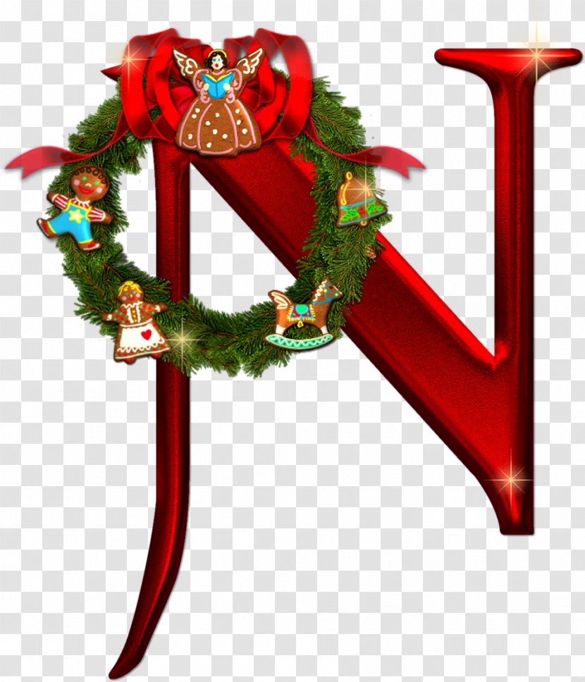 Letter Alphabet Font Ñ Christmas Day - Ornament - Neon Holiday Fonts Transparent PNG