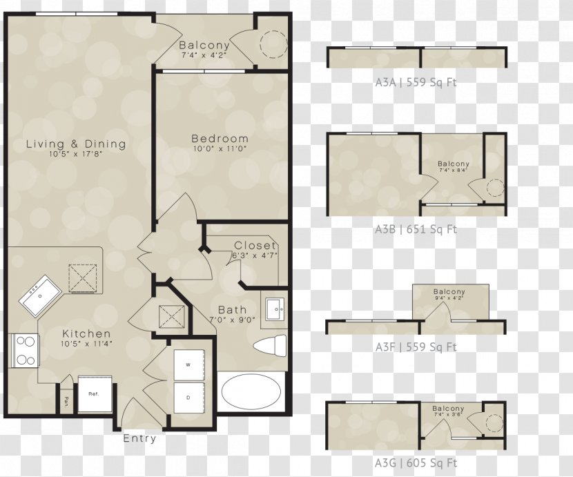 Floor Plan Elan City Lights Apartments House Transparent PNG