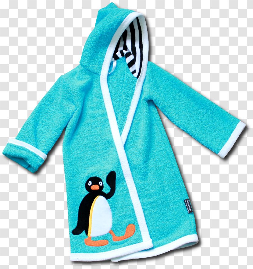 Hoodie Polar Fleece Turquoise Sleeve - Pingu Transparent PNG
