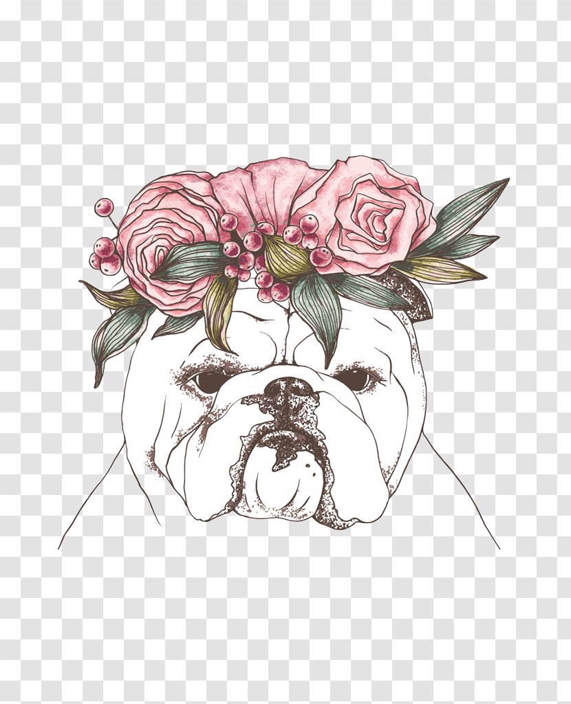 Bulldog Shar Pei Drawing Dog Breed Illustration - Cut Flowers - Sketch Of Sandy Transparent PNG