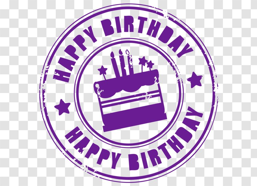 Birthday Cake Clip Art - Violet Border Transparent PNG