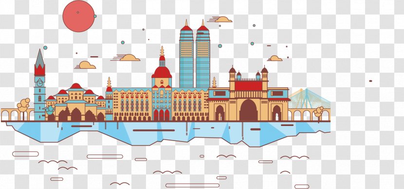 Mumbai Silhouette Euclidean Vector Illustration - Game Park Transparent PNG