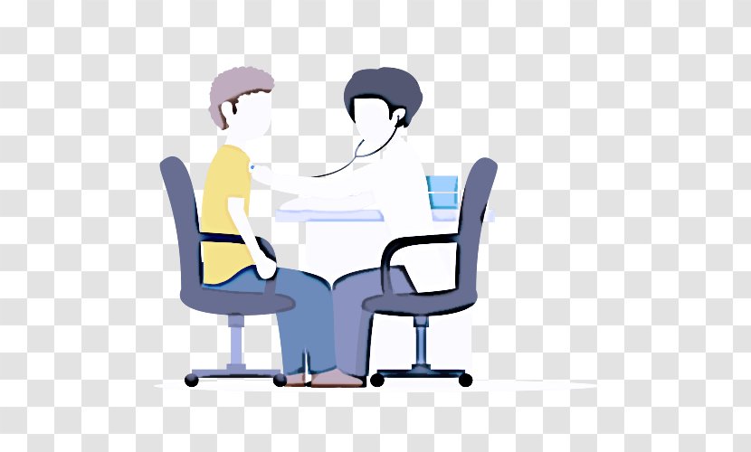Cartoon Office Chair Furniture Sitting - Conversation Job Transparent PNG