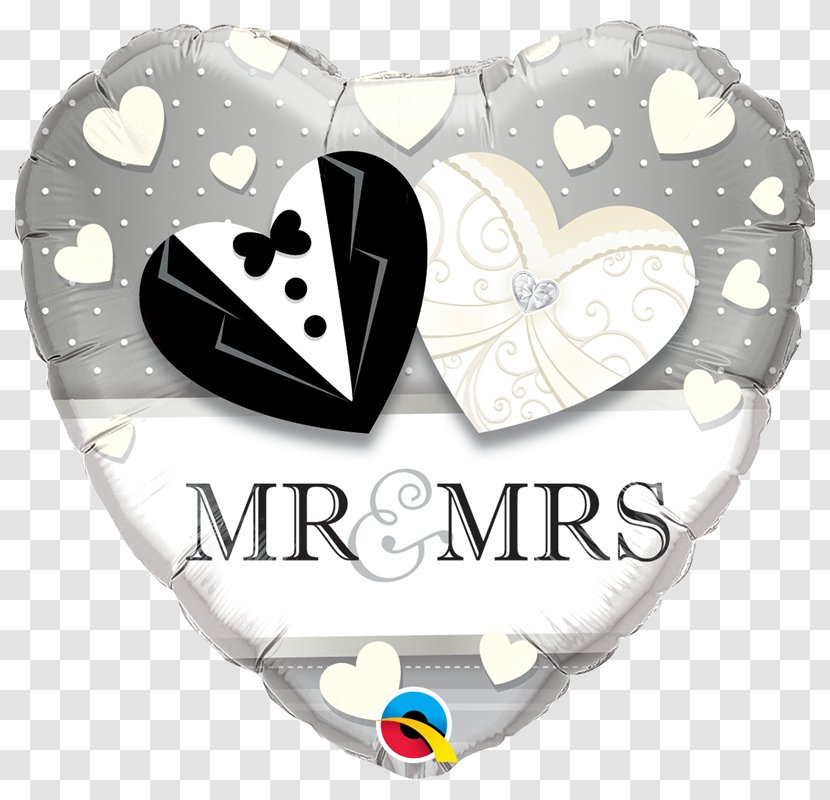 Mylar Balloon Wedding Cake Anniversary - Gift - Mr And Mrs Transparent PNG