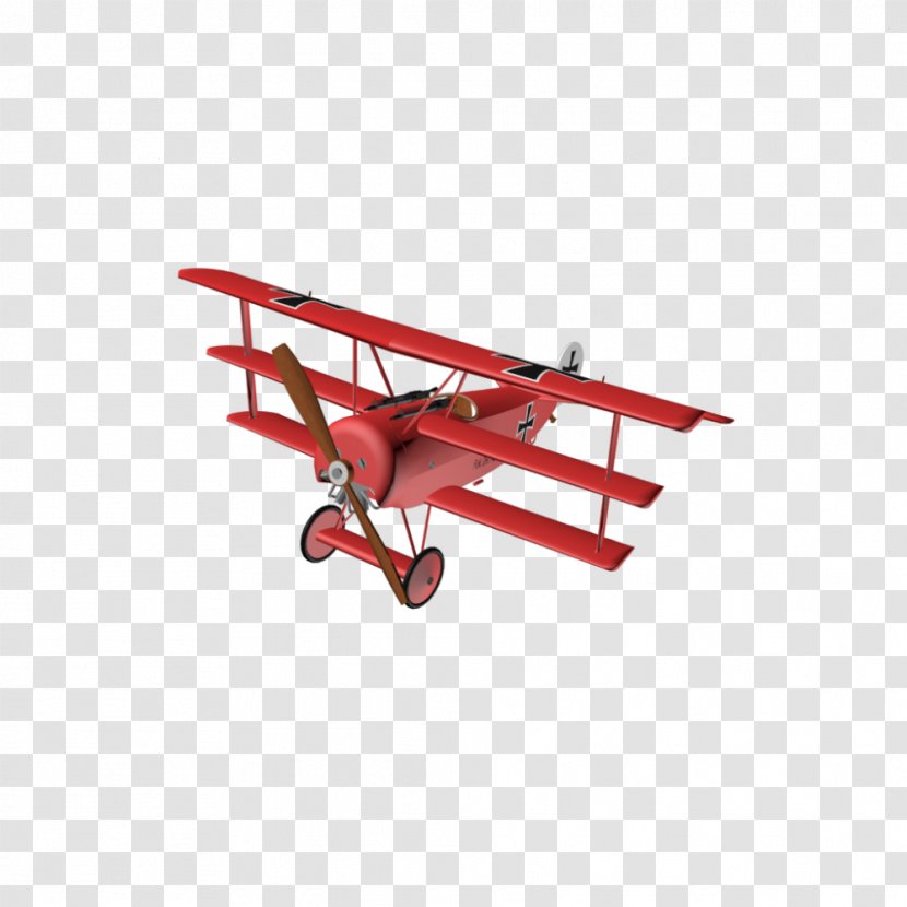 Red Baron II Fokker Dr.I Airplane Aircraft Pfalz - Propeller - Planes Transparent PNG
