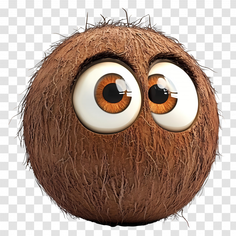 3d Coconut - Cute Coconut Ball Character Transparent PNG