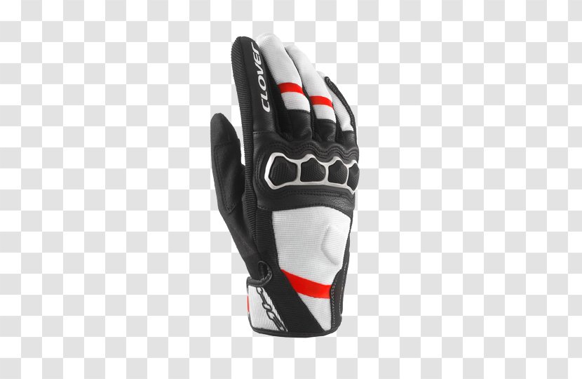 Glove White Motorcycle Clothing Accessories - Red - Raptor Transparent PNG