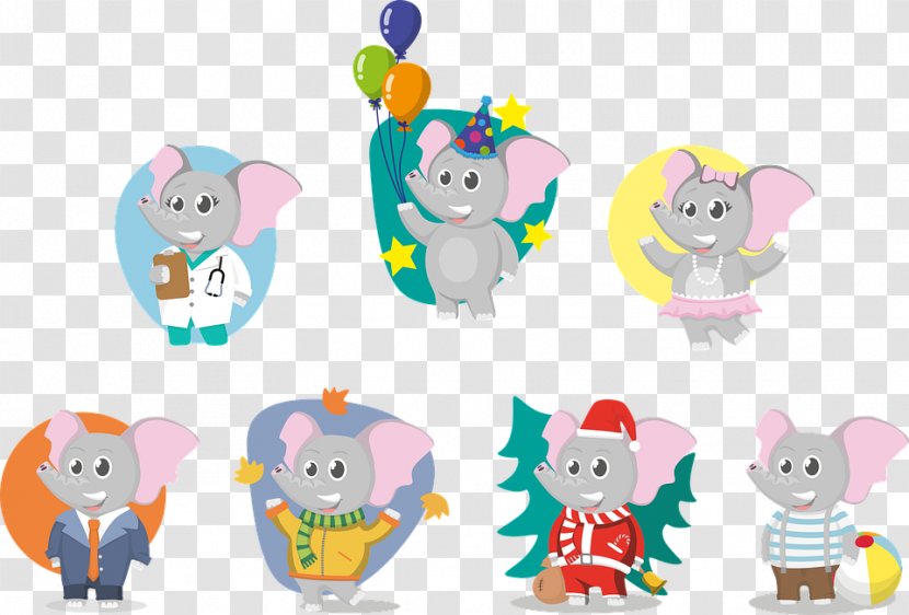 Clip Art Elephants Baby Computer File Child - Material Transparent PNG
