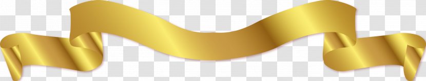 Gold Ribbon Vector Design - Yellow - Resource Transparent PNG
