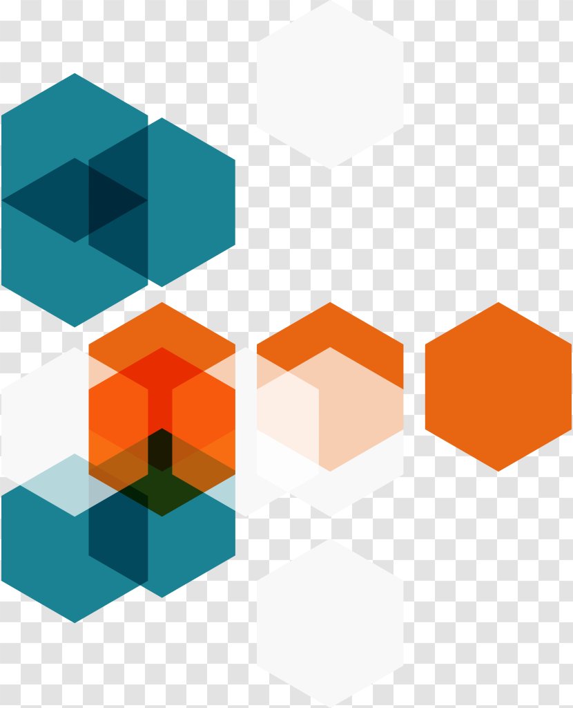 Abstract Art Hexagon Modern - Orange - GEOMETRY Transparent PNG