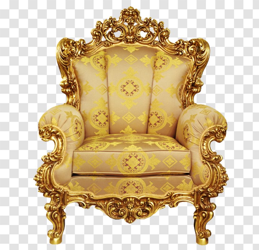 Table Chair Furniture Throne - Brass - Magnificent Sofa Transparent PNG