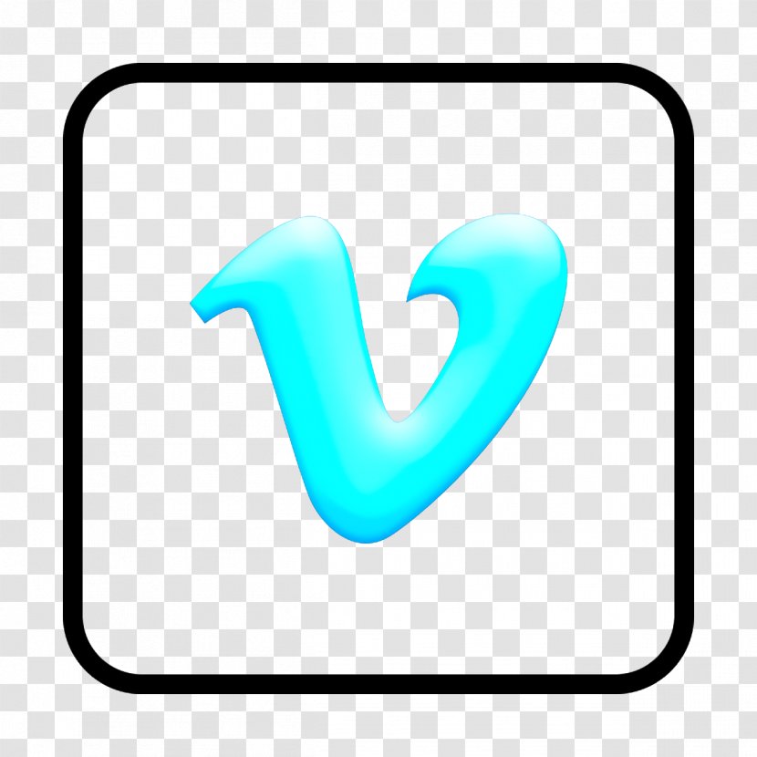 Social Media Icon - Aqua - Electric Blue Symbol Transparent PNG