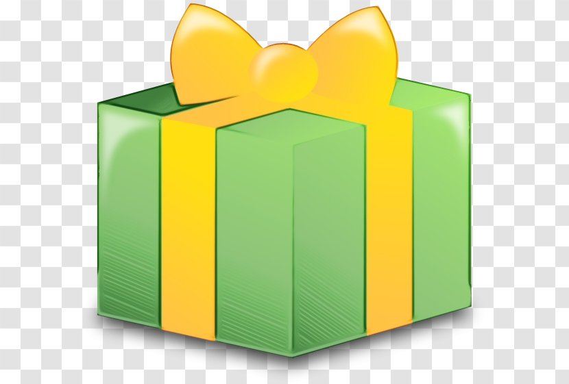 Birthday Gift Box - Christmas Day - Yellow Green Transparent PNG