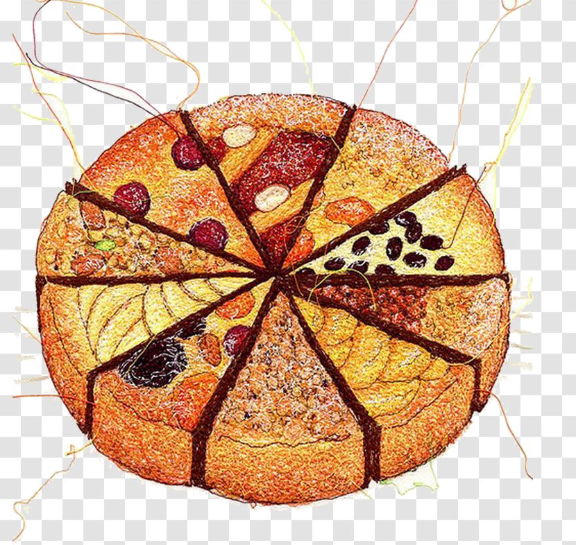 Tart Food Drawing Watercolor Painting Illustration - Pizza Transparent PNG