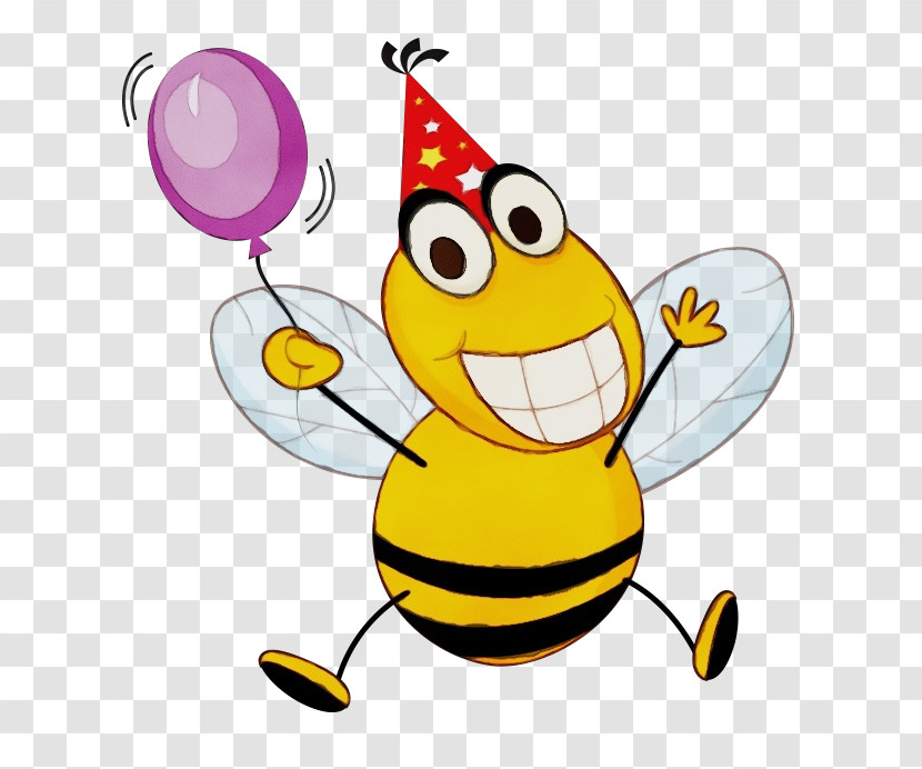 Insect Yellow Cartoon Smiley Line Transparent PNG