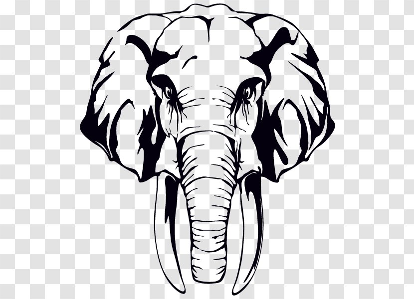 Clip Art Elephants Drawing Image Black And White - African Elephant Transparent PNG