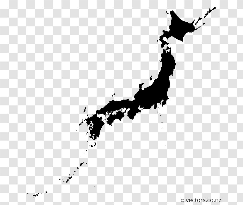 Prefectures Of Japan Vector Map - Point - Blank Transparent PNG