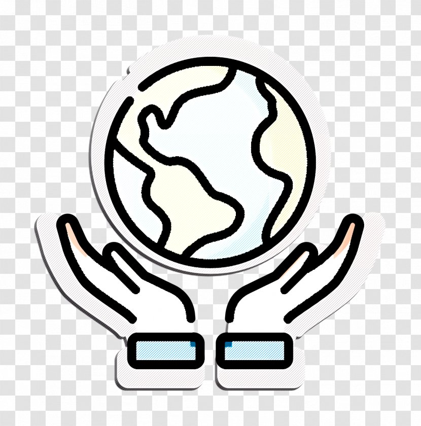 Natural Disaster Icon Earth Save - Emblem - Sticker Line Art Transparent PNG