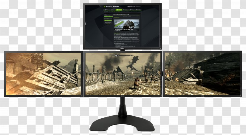 Graphics Cards & Video Adapters Multi-monitor Computer Monitors GeForce Digital Visual Interface Transparent PNG