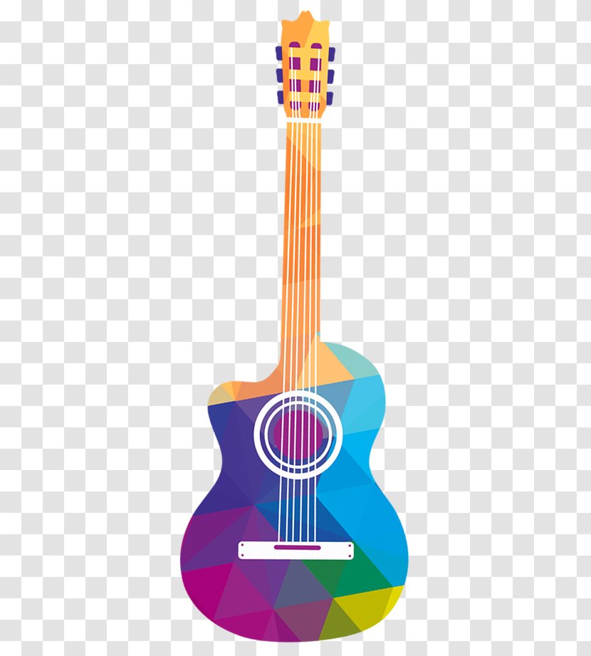 Acoustic Guitar Ukulele Tiple Cuatro - Frame - Hand-painted Transparent PNG