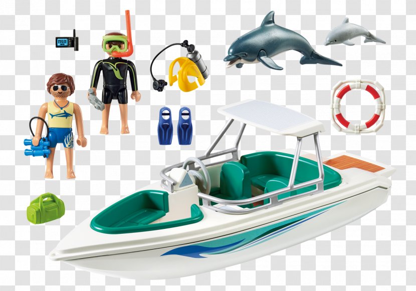 Toy Playmobil Underwater Motor Diving Dive Boat - Playset Transparent PNG