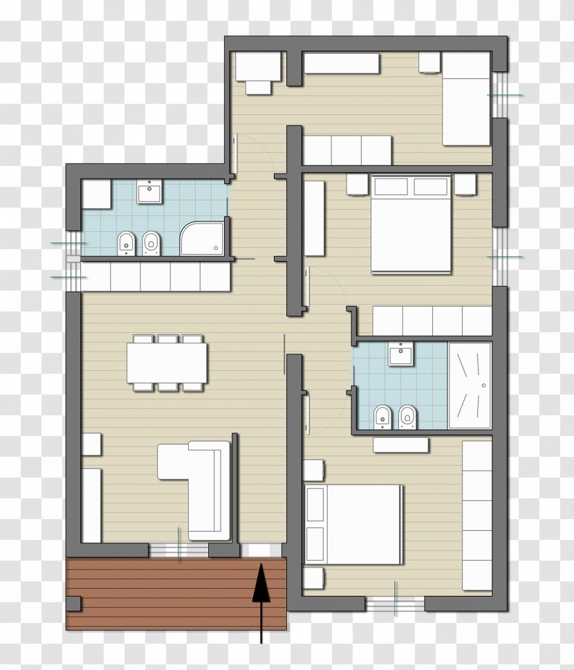 Floor Plan Architecture Property House Facade - Rectangle Transparent PNG
