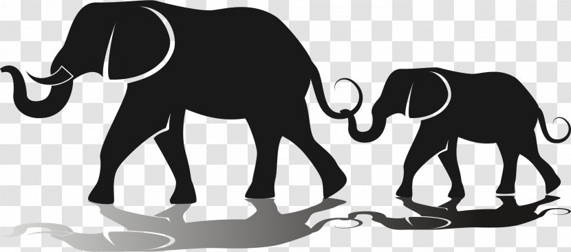 Silhouette Elephant Clip Art - Sticker - Elephants Clipart Transparent PNG