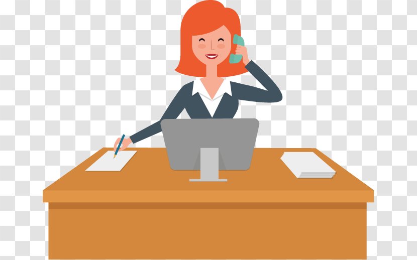 Business Background - Secretary - Desk Sitting Transparent PNG