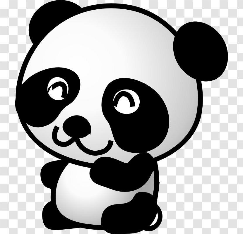 Giant Panda Bear Red Clip Art - Nose - Koala Stencil Transparent PNG