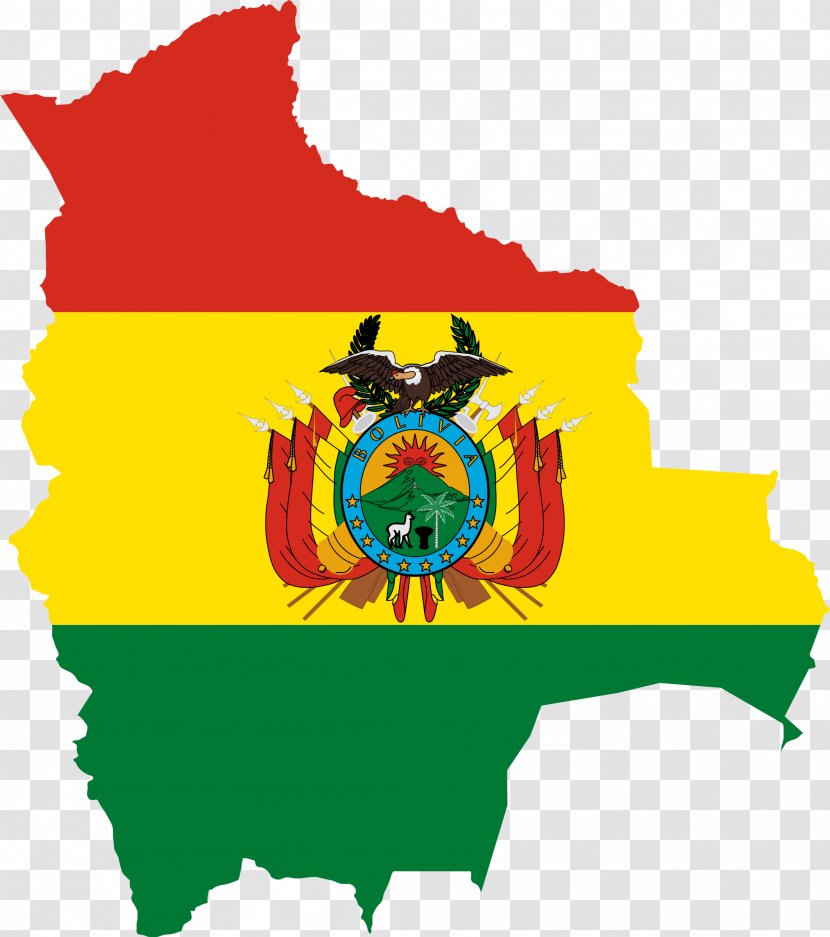 Flag Of Bolivia Map - Yellow - Country Transparent PNG